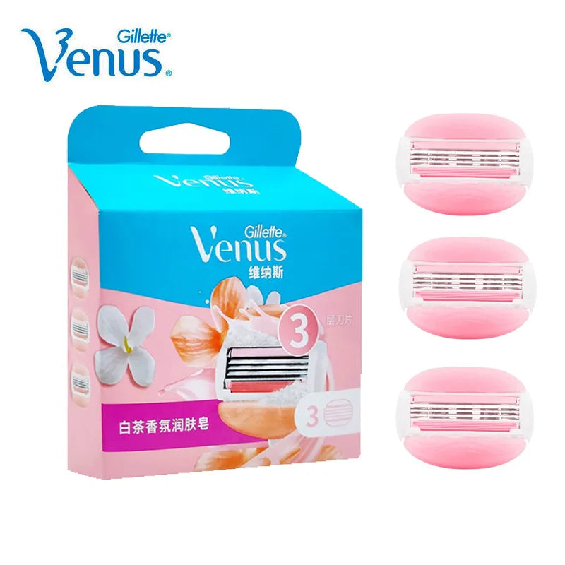 Original Gillette Venus Razor Aloe Lady Shaving Razors & White Tea Razor with Replace Blades Body Bikini Legs Arms Underarms