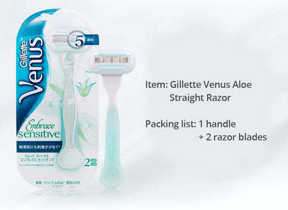 Original Gillette Venus Razor Aloe Lady Shaving Razors & White Tea Razor with Replace Blades Body Bikini Legs Arms Underarms