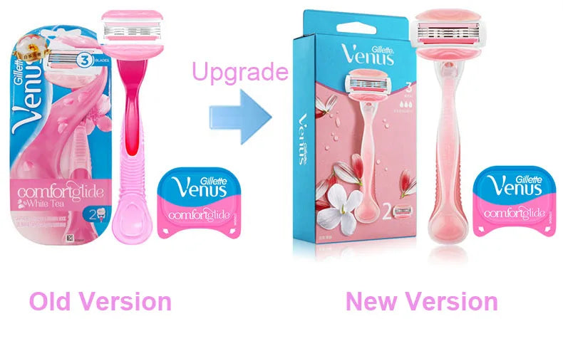 Original Gillette Venus Razor Aloe Lady Shaving Razors & White Tea Razor with Replace Blades Body Bikini Legs Arms Underarms