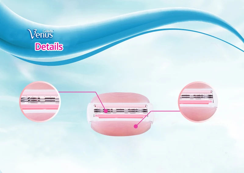 Original Gillette Venus Razor Aloe Lady Shaving Razors & White Tea Razor with Replace Blades Body Bikini Legs Arms Underarms