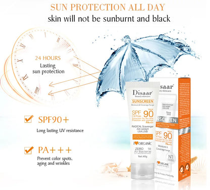 Facial Body Sunscreen Whitening Sun Cream Sunblock Skin Protective Cream Anti-Aging Oil-control Moisturizing SPF90 Face