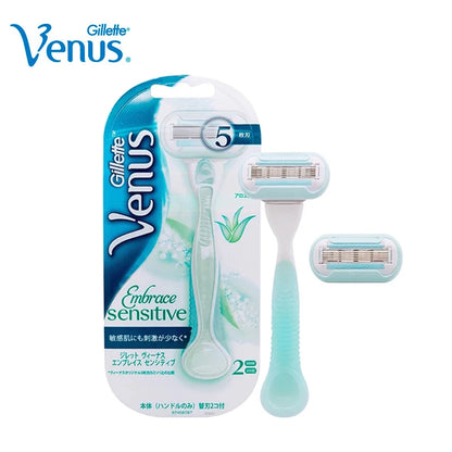 Original Gillette Venus Razor Aloe Lady Shaving Razors & White Tea Razor with Replace Blades Body Bikini Legs Arms Underarms