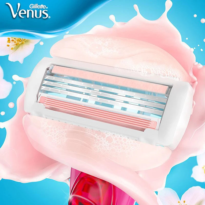 Original Gillette Venus Razor Aloe Lady Shaving Razors & White Tea Razor with Replace Blades Body Bikini Legs Arms Underarms