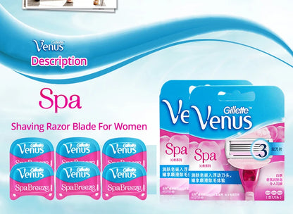 Original Gillette Venus Razor Aloe Lady Shaving Razors & White Tea Razor with Replace Blades Body Bikini Legs Arms Underarms