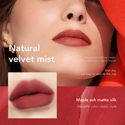 Maybelline Kiss Lipstick Matte Long-Lasting Non-Stick Cup Mirror Moisturizing #117 Retro Brick Red Glossy Lip Glaze