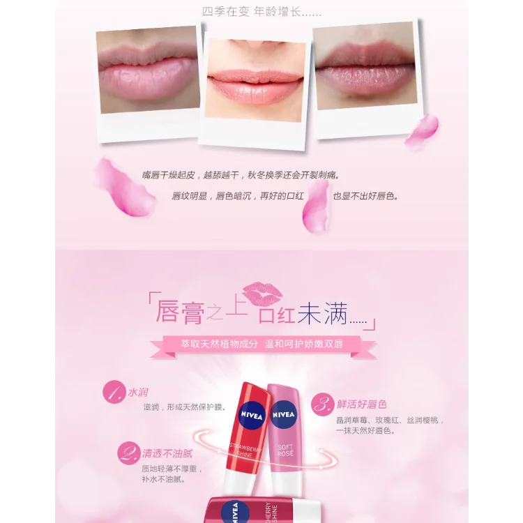 Nivea Moisturizing Lipstick Natural Lip 4.8g