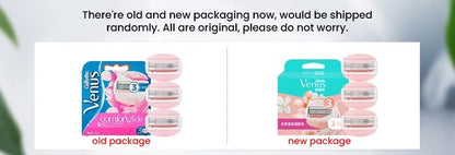 Original Gillette Venus Razor Aloe Lady Shaving Razors & White Tea Razor with Replace Blades Body Bikini Legs Arms Underarms