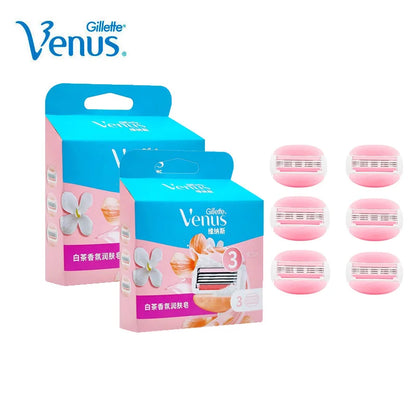 Original Gillette Venus Razor Aloe Lady Shaving Razors & White Tea Razor with Replace Blades Body Bikini Legs Arms Underarms