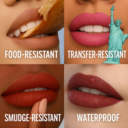 Maybelline Kiss Lipstick Matte Long-Lasting Non-Stick Cup Mirror Moisturizing #117 Retro Brick Red Glossy Lip Glaze