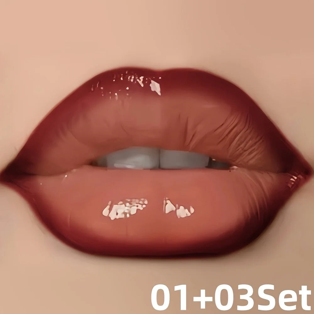 Hydrating Lip Gloss & Lip Liner Set - Define Your Lips with 3D Precision,Perfectly Versatile for Every Makeup Style