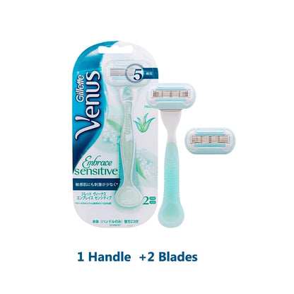 Original Gillette Venus Razor Aloe Lady Shaving Razors & White Tea Razor with Replace Blades Body Bikini Legs Arms Underarms
